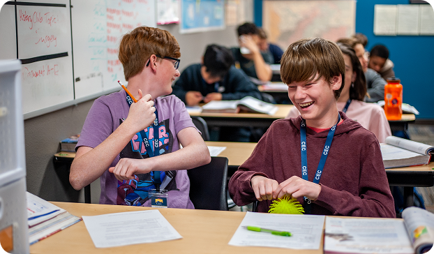 Students learning at Colorado Early Colleges campus